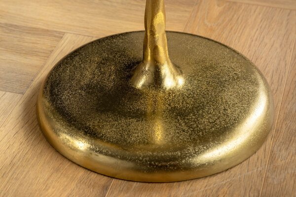 Table dappoint artisanale paon en or Ø 45 cm rond