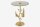 Table dappoint artisanale paon en or Ø 45 cm rond