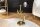 Table dappoint artisanale paon en or Ø 45 cm rond