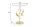 Table dappoint artisanale paon en or Ø 45 cm rond