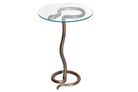 Table dappoint verre dur métal en cuivre 45x45 cm...