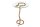 Table dappoint verre dur métal en cuivre 45x45 cm fait main