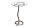 Table dappoint verre dur métal en cuivre 45x45 cm fait main