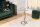 Table dappoint verre dur métal en cuivre 45x45 cm fait main