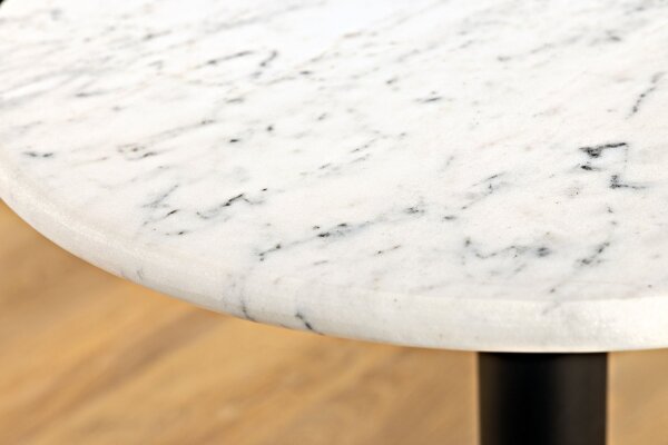Table dappoint en marbre métal rond Ø 41 cm travail manuel