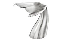 Table dappoint en métal argenté 57x50 cm...