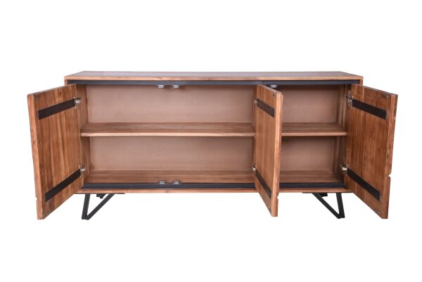 Buffet largeur 150 cm H : 76 cm Moderne Bois dacacia Métal