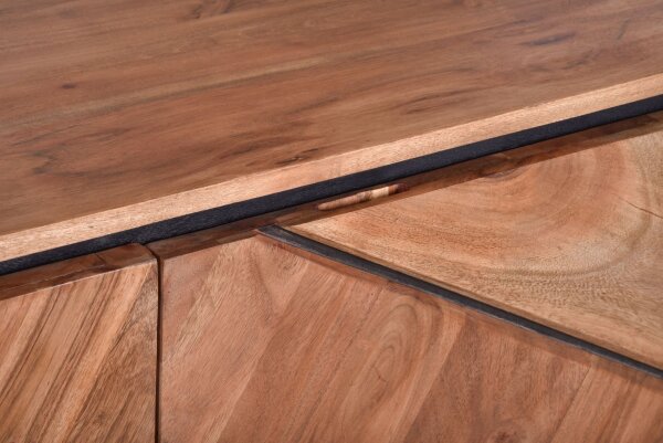 Buffet largeur 150 cm H : 76 cm Moderne Bois dacacia Métal