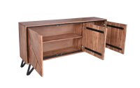 Buffet largeur 180 cm bois métal 3 portes Moderne