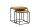 Lot de 2 tables dappoint carrées en bois de manguier acier MORLEY