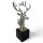 Statue d&eacute;corative petite H : 48,5 cm Cerf Design Argent Noir