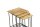 Table dappoint en bois de manguier Acier Set de 3 carrés SEATON