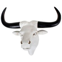 Crâne de bison artificiel Noir Blanc L : 53,5cm...