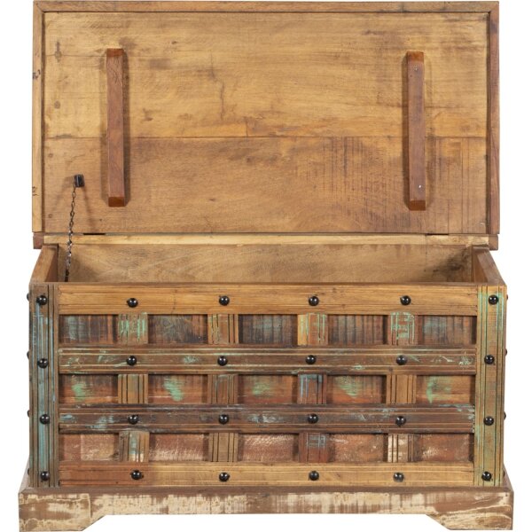 Table coffre avec tiroirs L : 90 cm Bois multicolore BLAIR