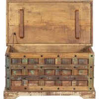 Table coffre avec tiroirs L : 90 cm Bois multicolore BLAIR
