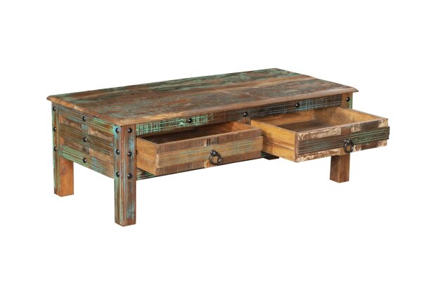 Table basse avec tiroirs 115 cm bois multicolore BLAIR
