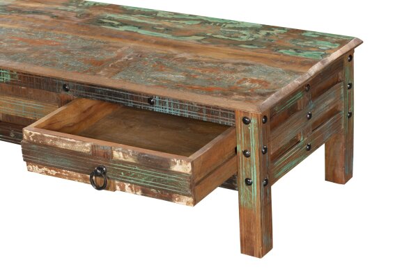 Table basse avec tiroirs 115 cm bois multicolore BLAIR
