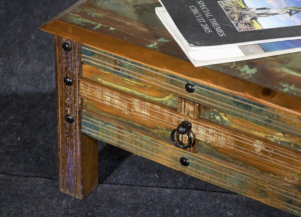Table basse avec tiroirs 115 cm bois multicolore BLAIR