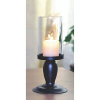 Chandelier verre acier H : 27 cm noir DOYLE