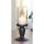 Chandelier verre acier H : 27 cm noir DOYLE