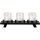 Chandelier noir 28,5 cm de large verre acier ELLIS
