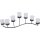 Bougeoir noir verre acier L : 66 cm pour bougies chauffe-plat
