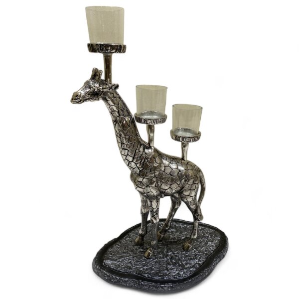 Chandelier Girafe H : 45,7 cm en argent crème GARNET