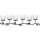 Chandelier avec bougies chauffe-plat Noir 59 cm de long verre acier