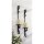 Porte-bougies mural Set de 2 H : 56 cm Verre Acier Noir