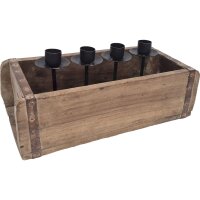 Bougeoir rustique pour bougies L : 32 cm Bois Fer