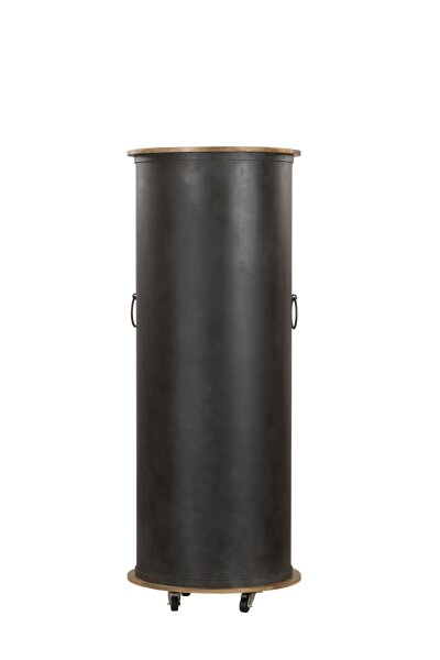 Armoire à vin avec roulettes H : 155 cm Acier Mangoholz Hausbar