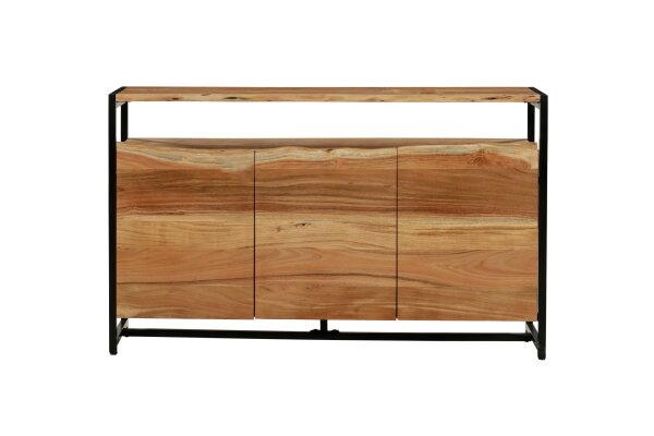 Buffet en bois dacacia fer 145 cm de large Industrial