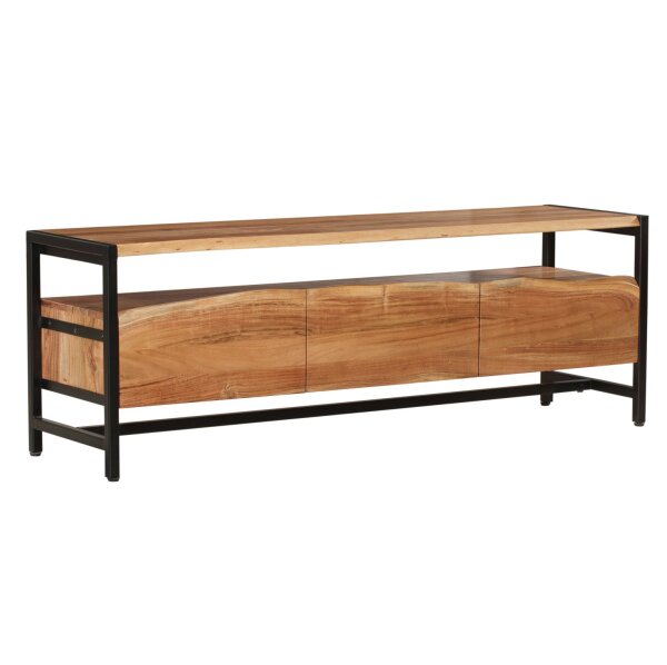 TV Lowboard 145 cm avec tiroirs bois fer industriel