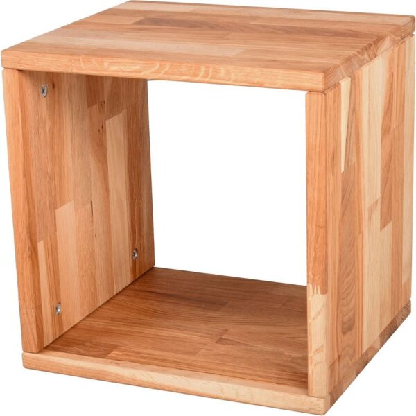 Cube table dappoint en bois Chêne H : 36 cm Moderne polyvalent