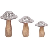 Statues champignons Set de 3 petites décorations...