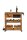 Armoire bar avec roulettes bois de mangue acier L : 100 cm Industrial