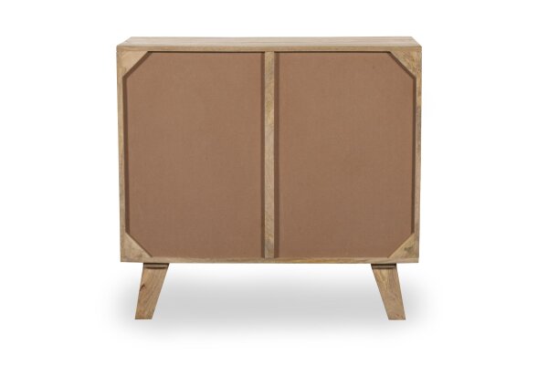 Buffet floral multicolore turquoise en bois de manguier MDF L : 90 cm