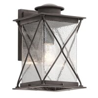 Applique murale extérieure verre acier IP44 design...