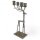 Bougeoir verre Alu H : 66 cm Hirsch Design en argent