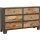 Commode en bois largeur 135 cm gris naturel noir SILAS