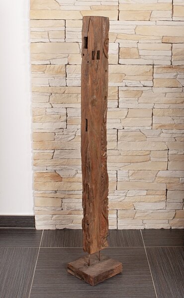 Statue en teck bois artisanale H : 132 cm décorative