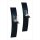 Set de 2 bougeoirs muraux H : 29 cm verre acier pour bougie chauffe-plat
