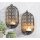 Lot de 2 bougeoirs muraux H : 19 cm Noir Oriental