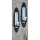 Porte-bougies mural Moderne Lot de 2 Acier Verre Noir H : 36cm