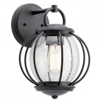 Applique Extérieur Noir Acier Verre IP44...