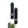 Lot de 2 bougeoirs muraux Noir Métal Verre H : 41,5 cm Moderne