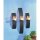 Bougeoir mural Noir Lot de 3 Acier Verre Moderne