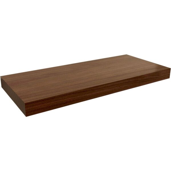 Étagère murale flottante 100 cm aspect bois brun MDF plastique