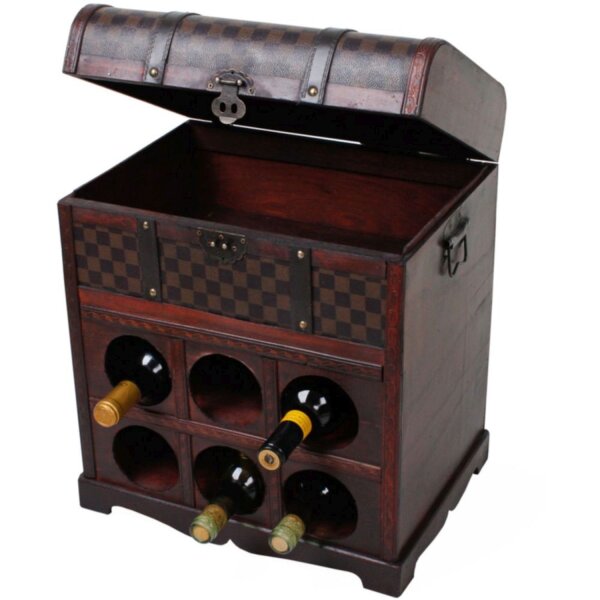 Armoire à vin Coffre H : 48 cm petit brun antique BECKETT