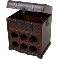 Armoire à vin Coffre H : 48 cm petit brun antique...